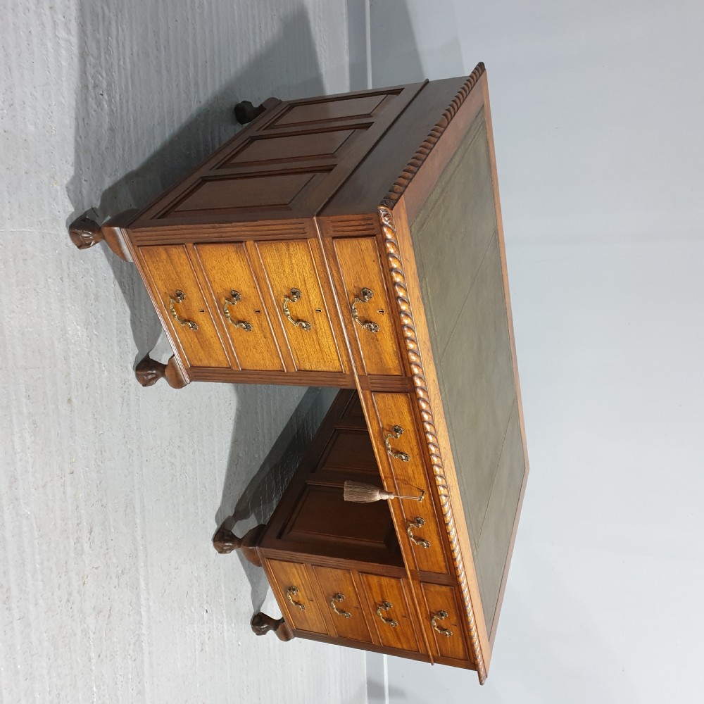 Top Quality Mahogany Pedestal Desk View X