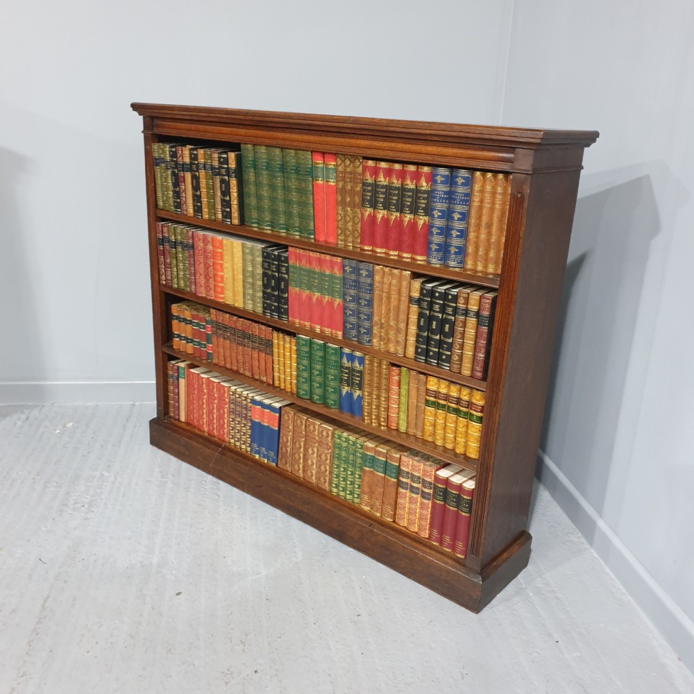Victorian Oak Open Adjustable Library Bookcase