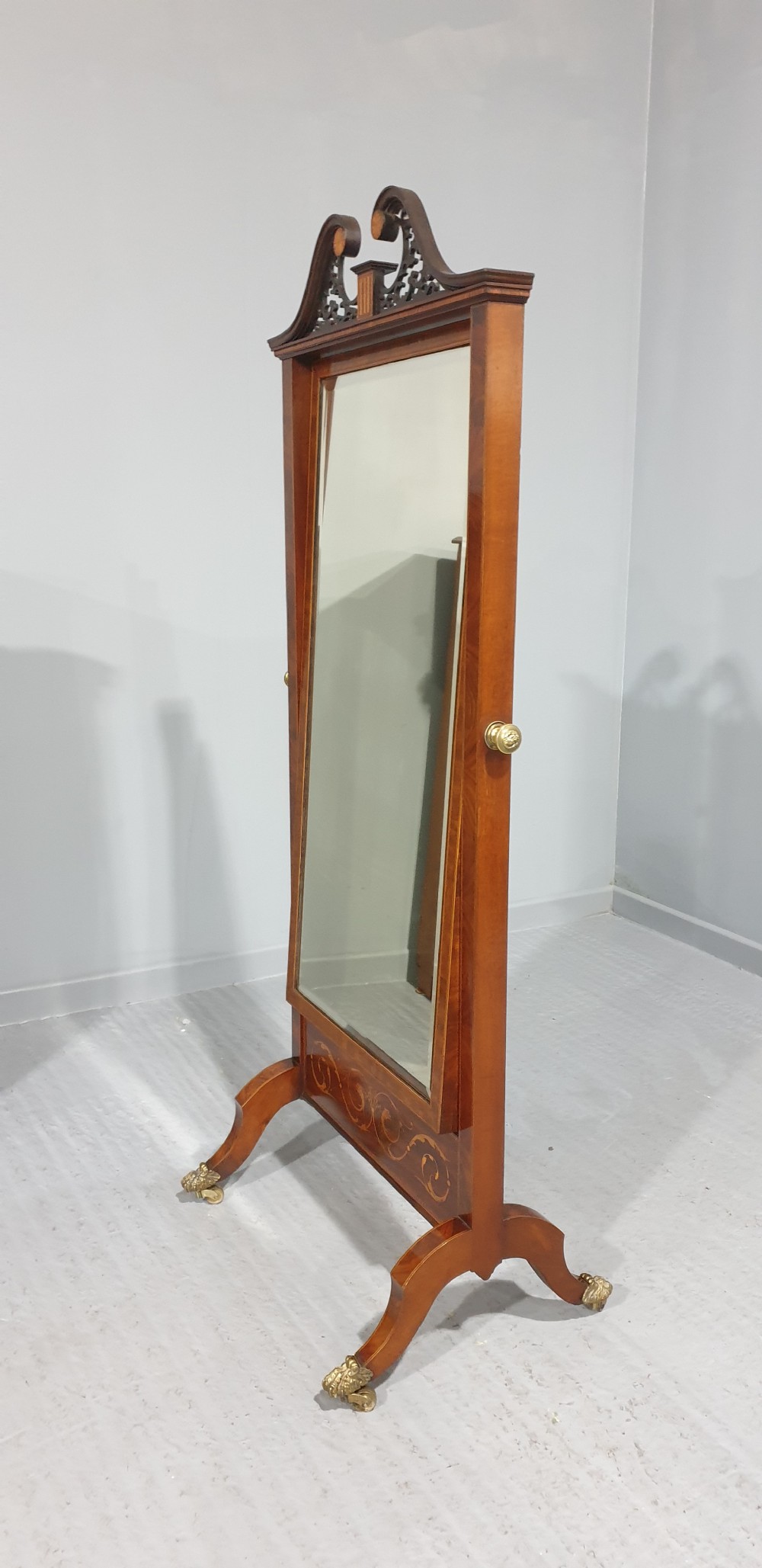 Outstanding Inlaid Cheval Mirror Dublin Maker View VIII