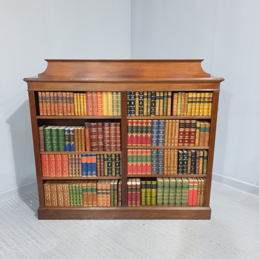Super Mahogany Double Open Library Bookcase