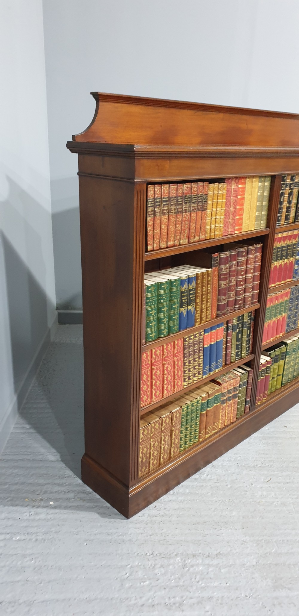Super Mahogany Double Open Library Bookcase View II