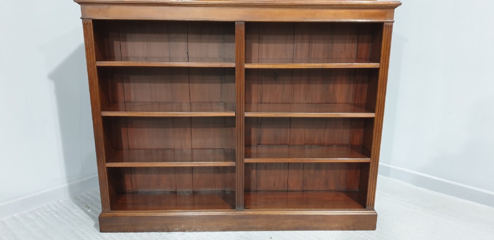 Super Mahogany Double Open Library Bookcase View VIII