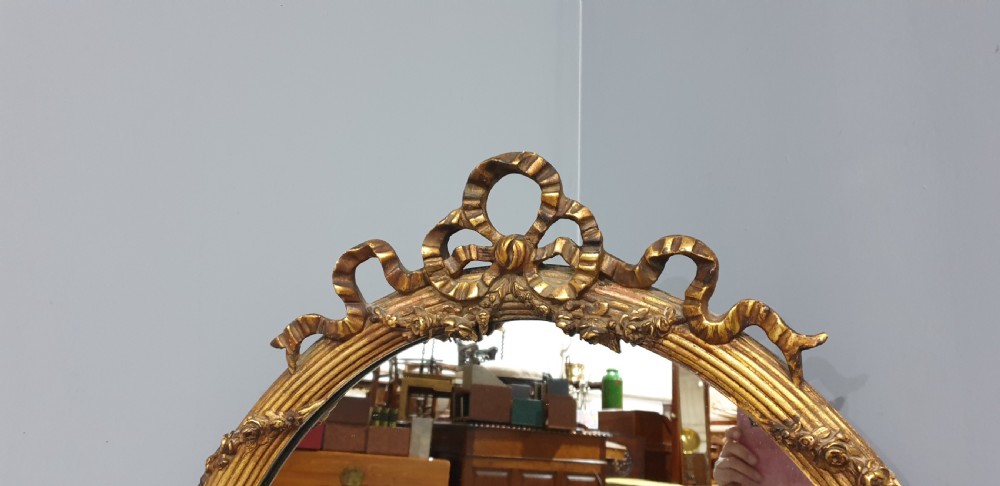 Superb Oval Gilt Mirror View III