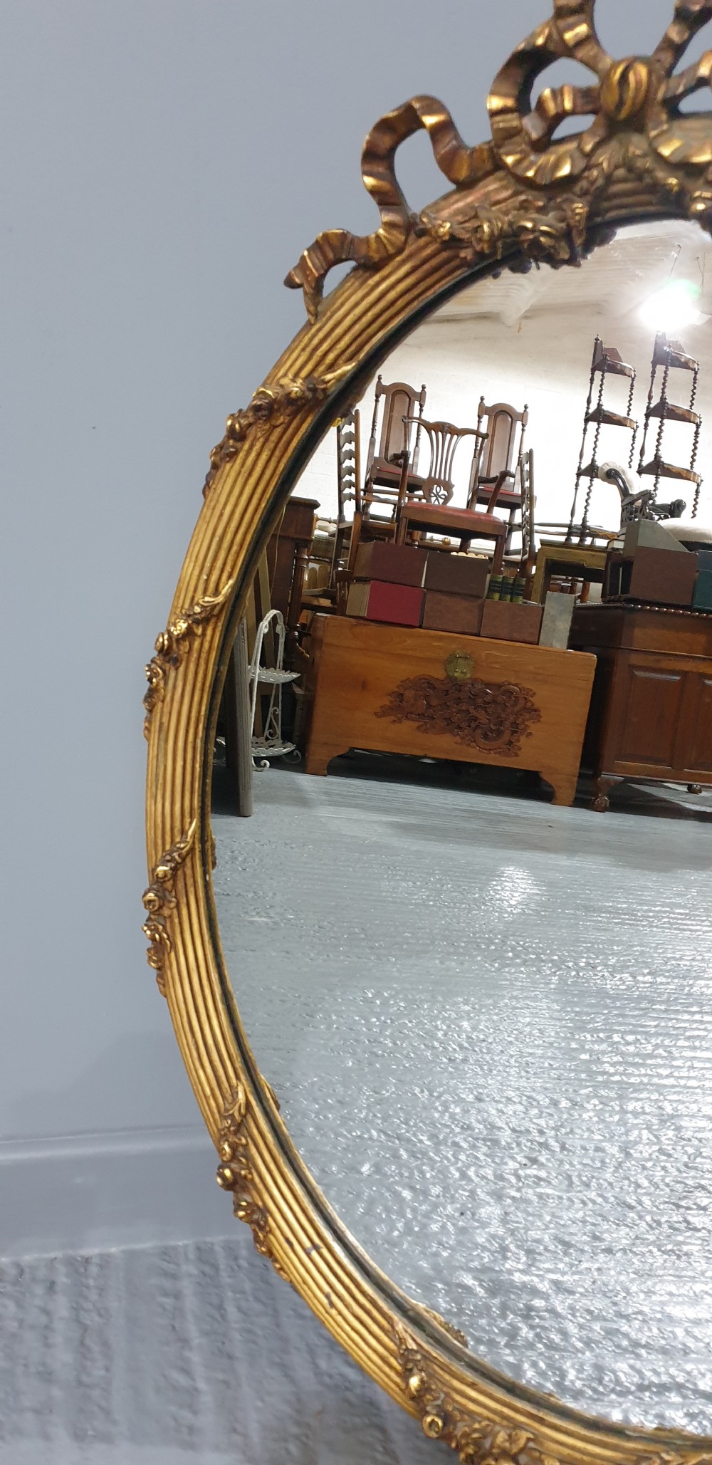 Superb Oval Gilt Mirror View IV