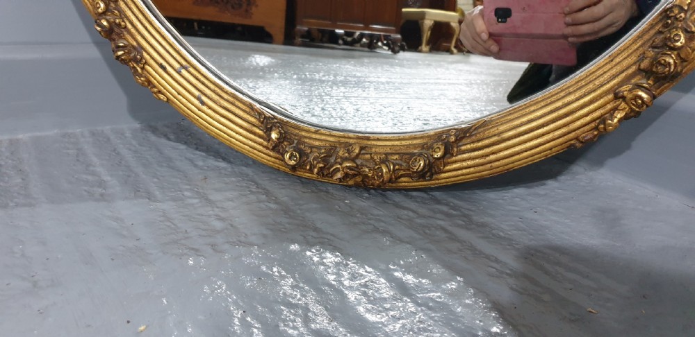 Superb Oval Gilt Mirror View V
