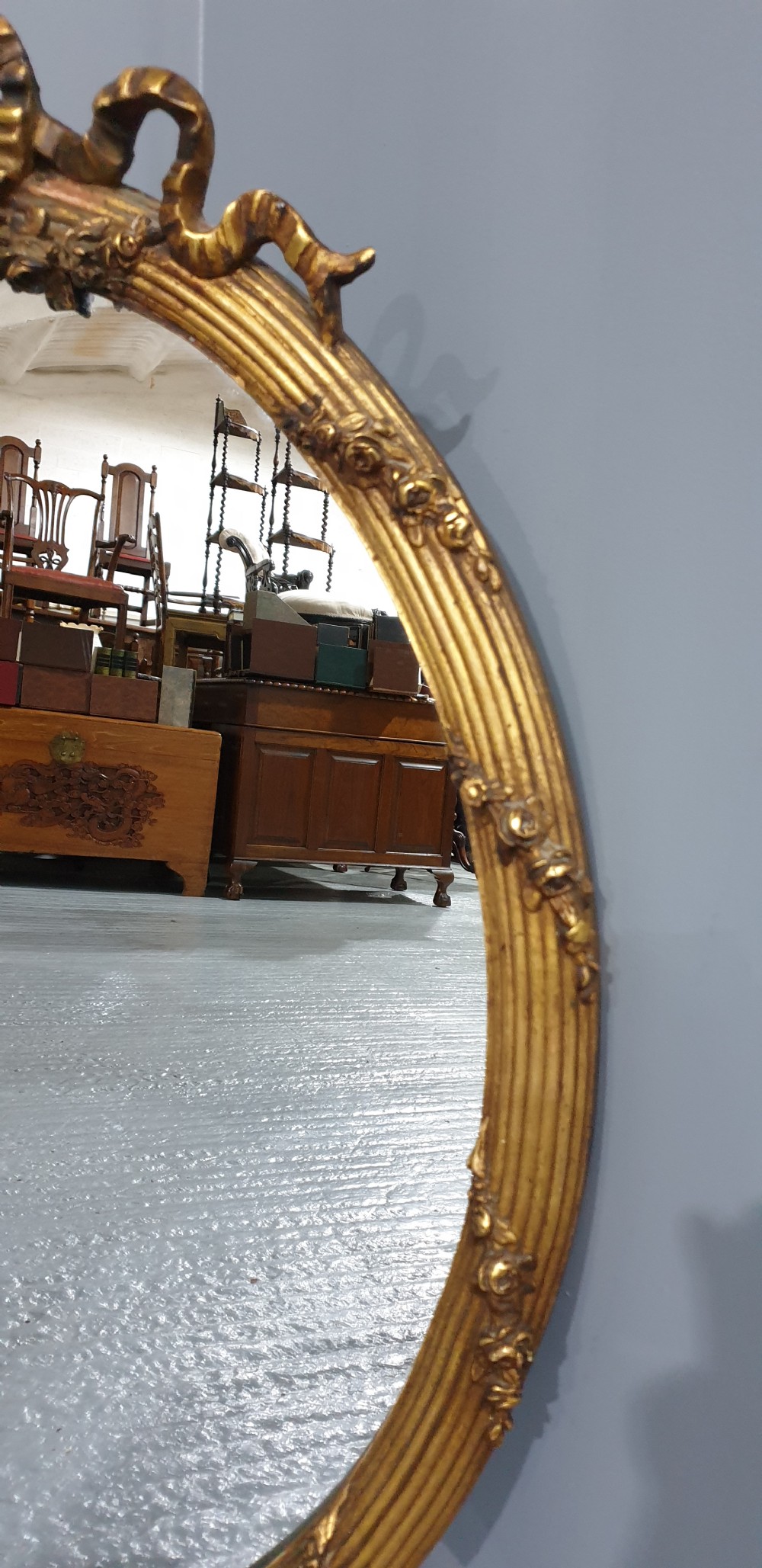 Superb Oval Gilt Mirror View VI