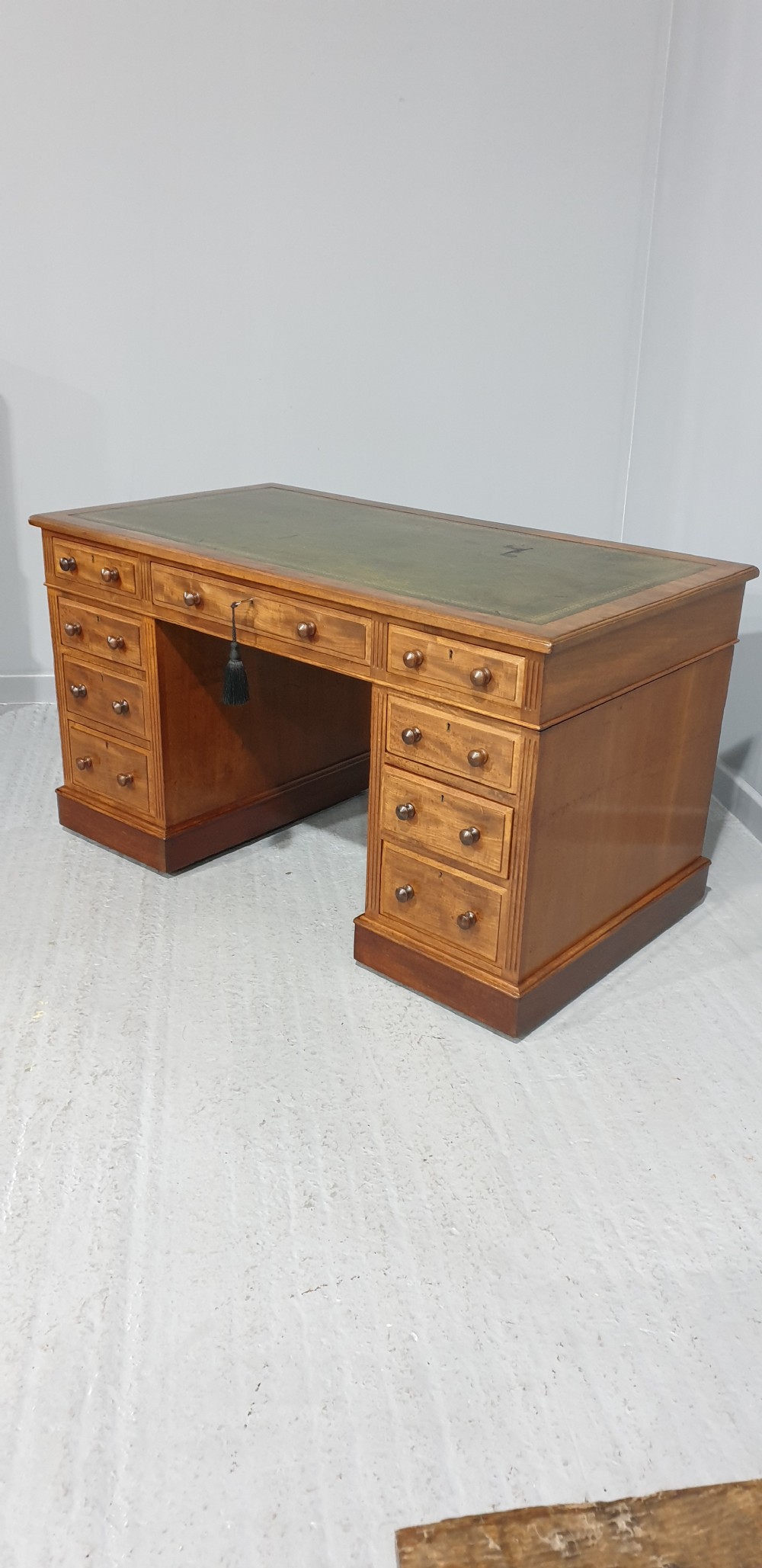 Very Good Victorian Mahogany Pedestal Desk View III