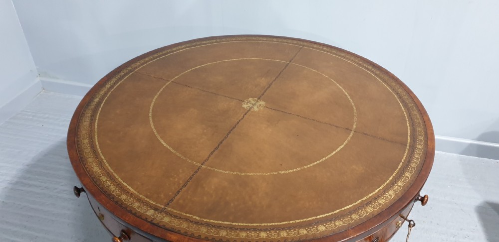 Fine Georgian Mahogany Drum Table View VII
