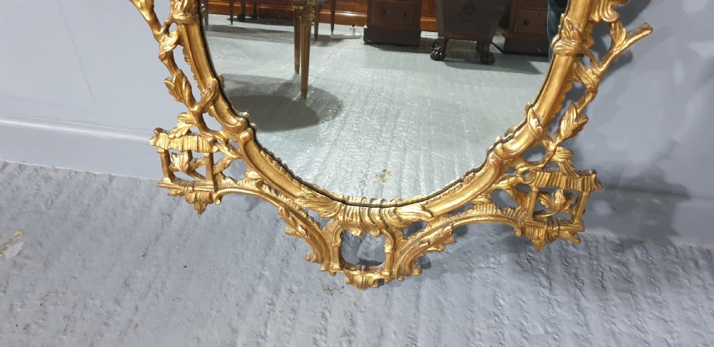 Chinese Chippendale Gilt Wood Mrror View IV