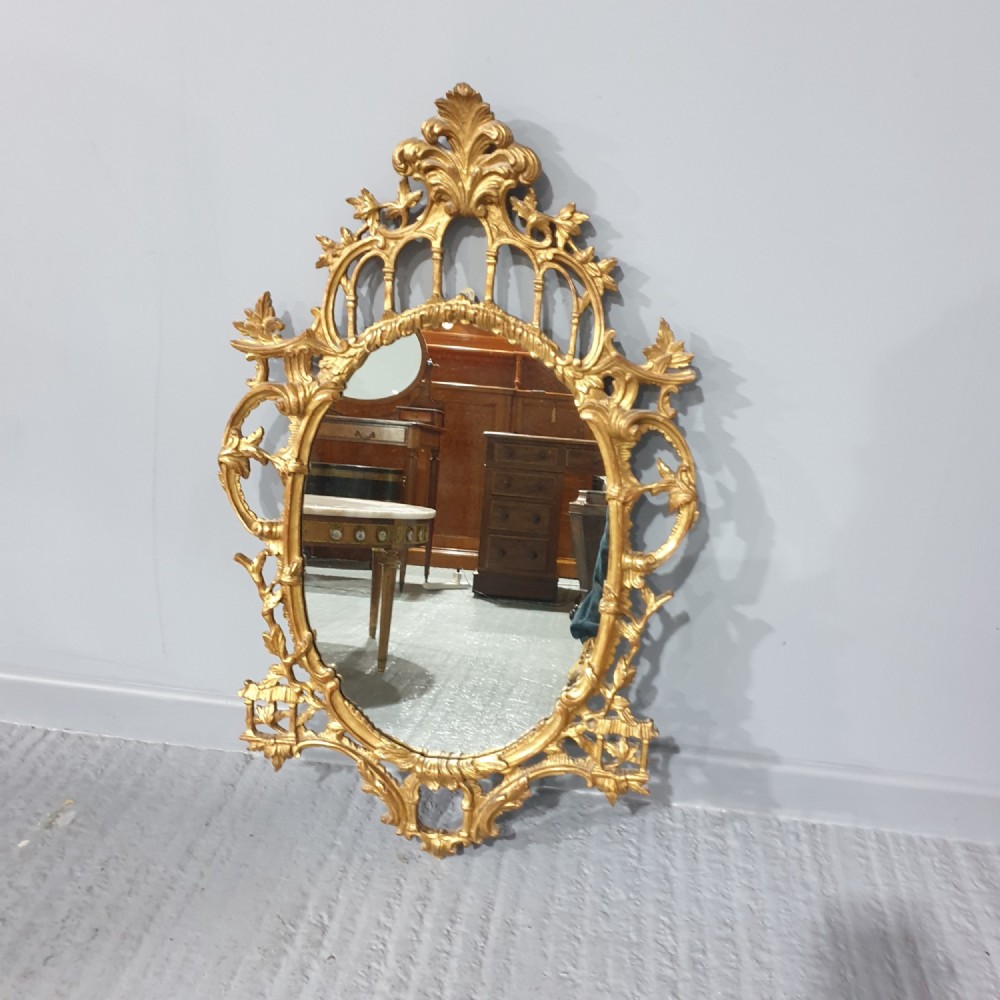 Chinese Chippendale Gilt Wood Mrror