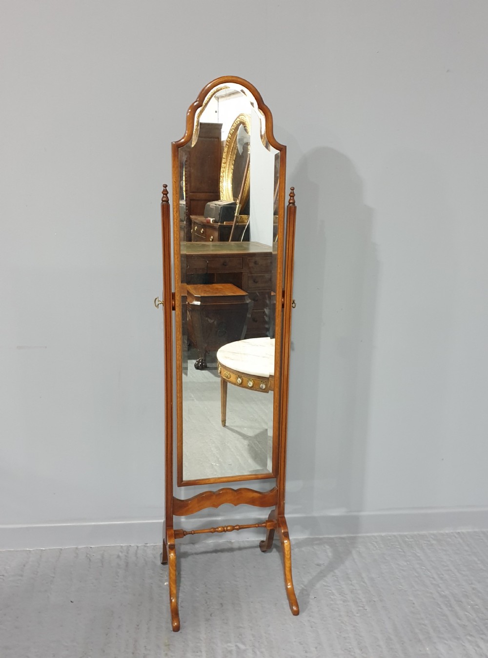 Fine Mahogany Cheval Mirror