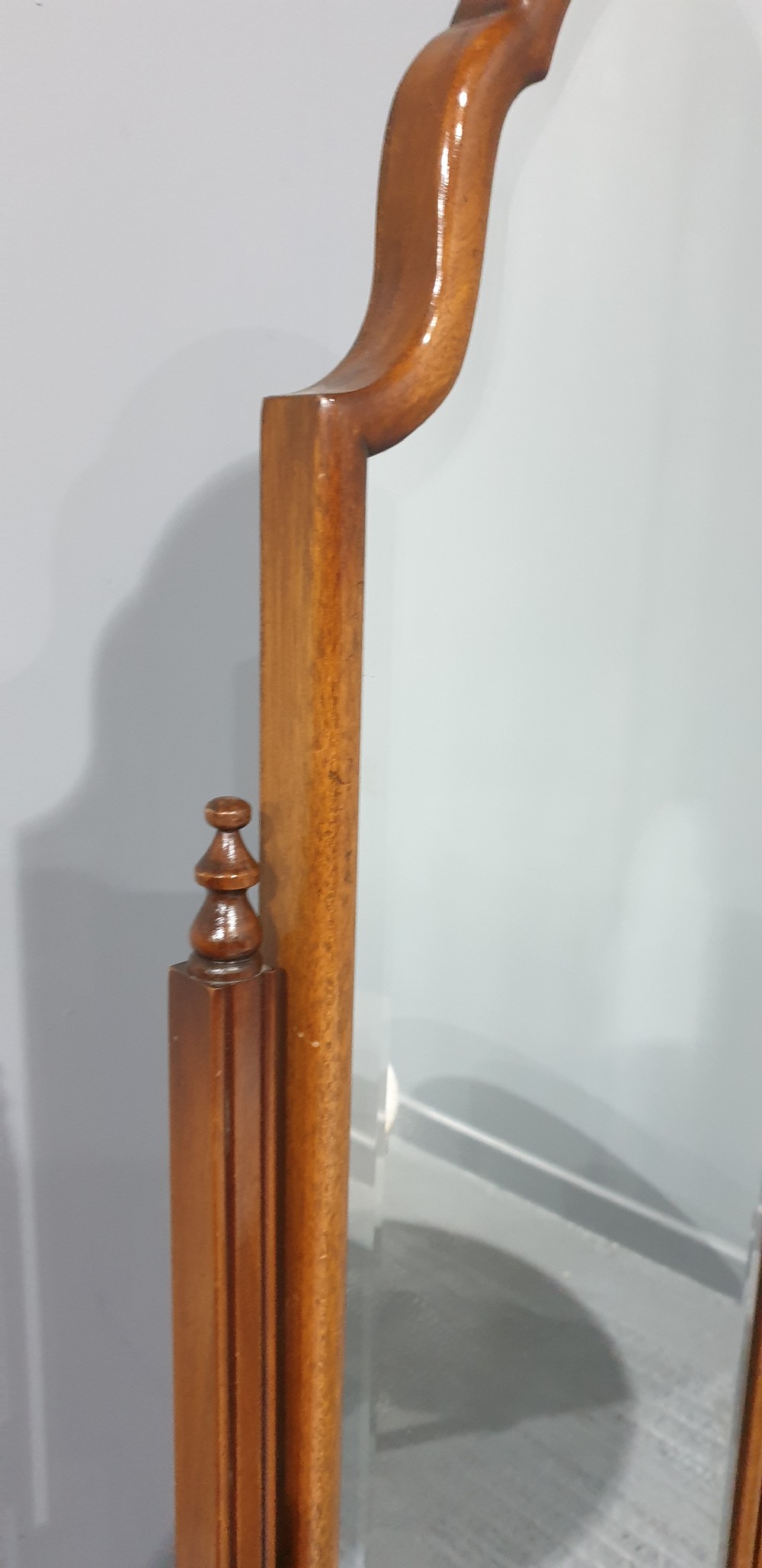 Fine Mahogany Cheval Mirror View IV