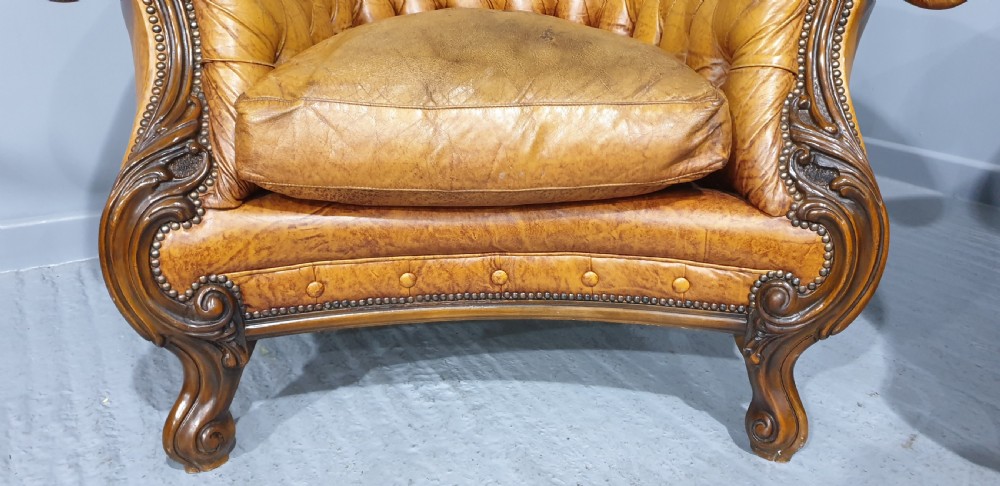 Outstanding Pair Leather Armchairs View VI