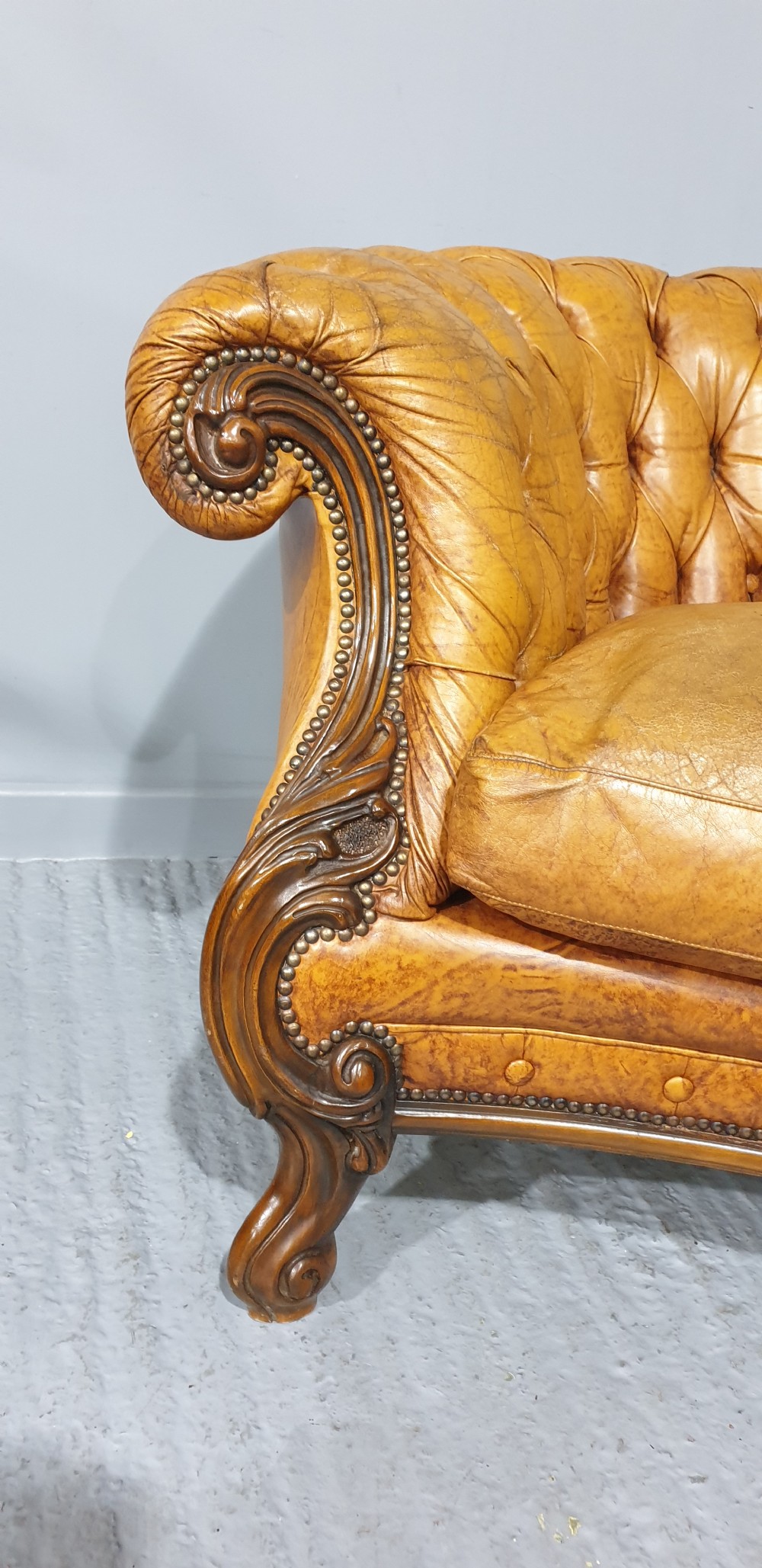 Outstanding Pair Leather Armchairs View VII