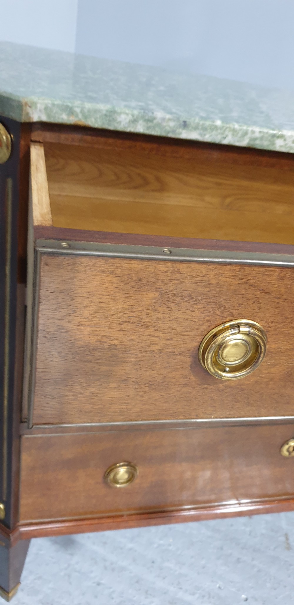 Empire Style Mahogany Commode Chest of Drawers View V