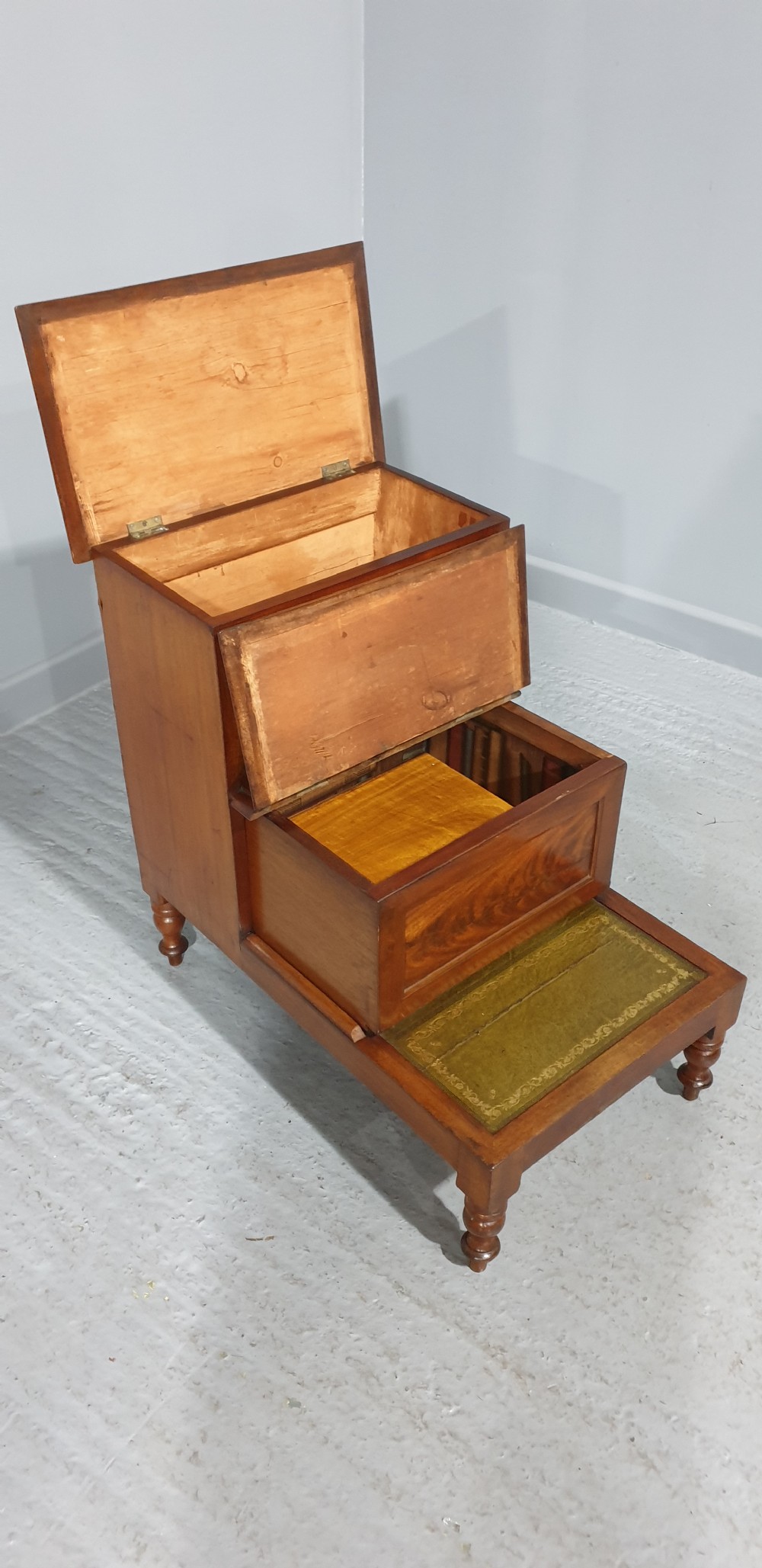 Victorian Mahogany Library Steps View VII