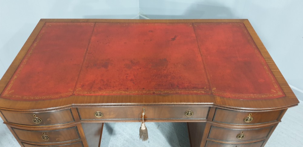 Mahogany Pedestal Desk by Maple and Co View VI