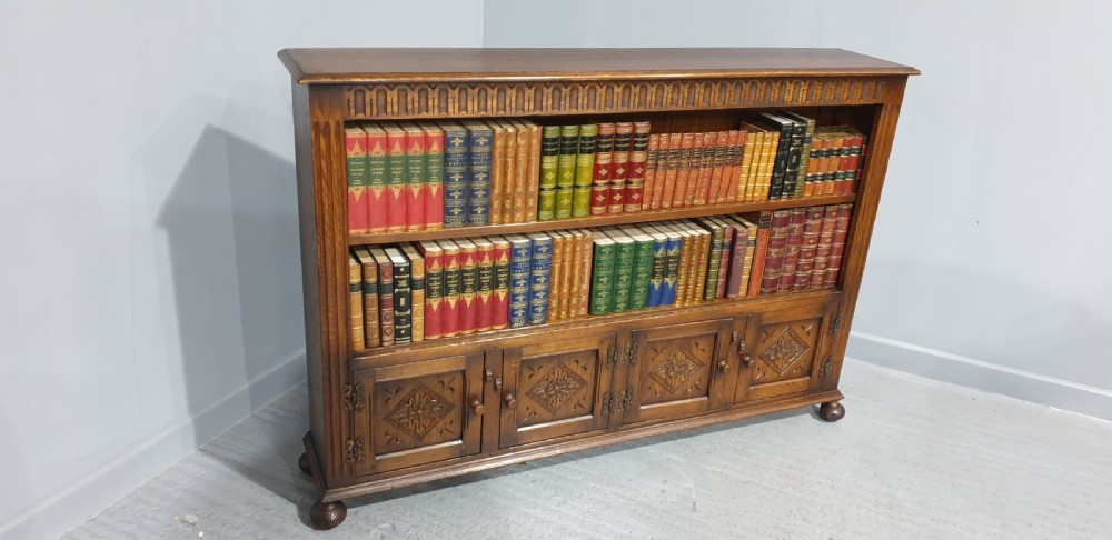Oak Open Low Bookcase View VIII