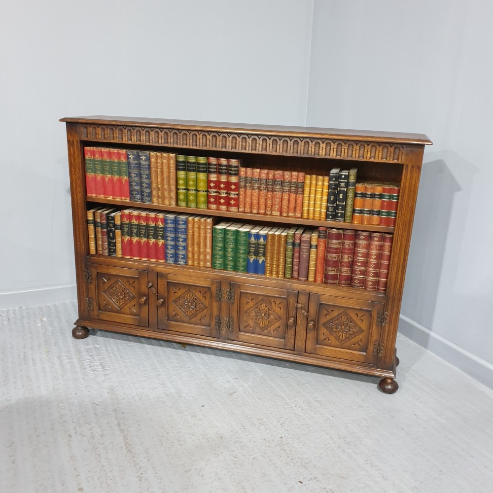 Oak Open Low Bookcase