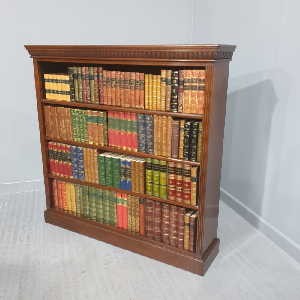 Solid Mahogany Open Adjustable Bookcase View II