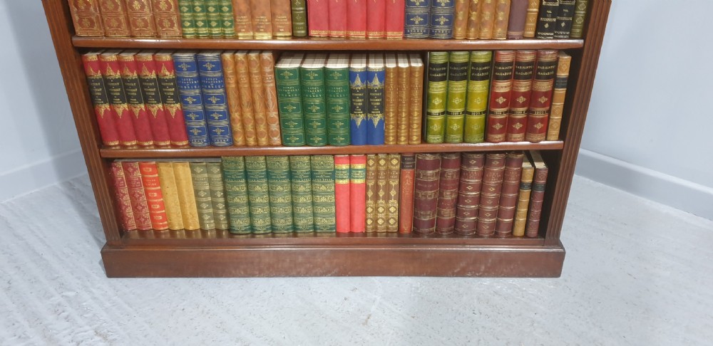 Solid Mahogany Open Adjustable Bookcase View V