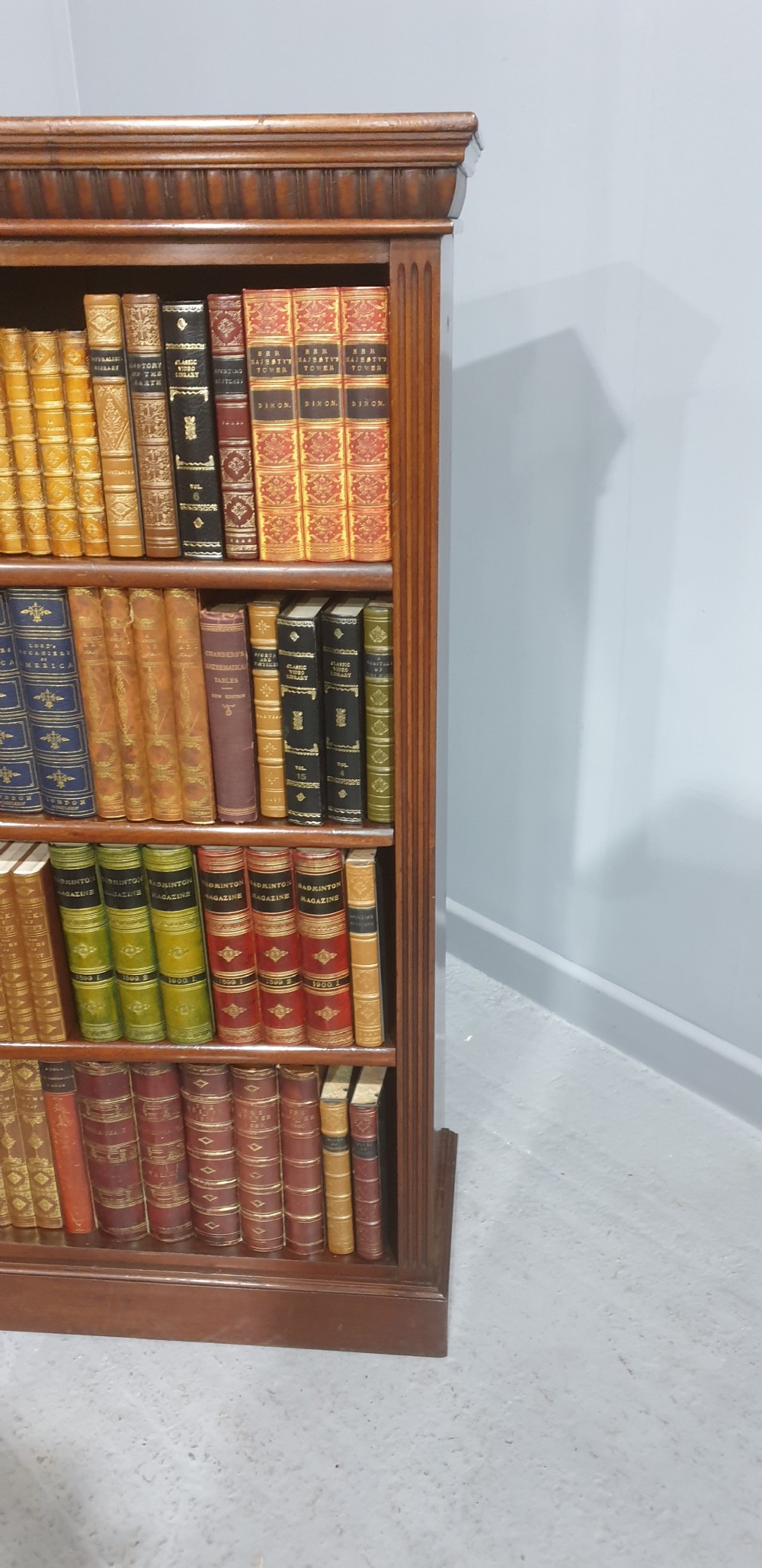 Solid Mahogany Open Adjustable Bookcase View VI