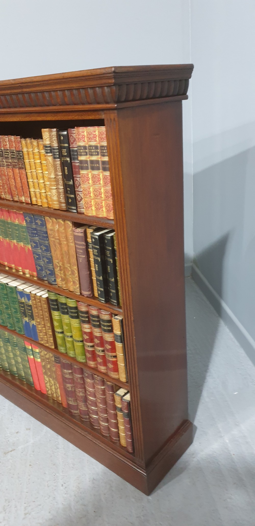 Solid Mahogany Open Adjustable Bookcase View VII