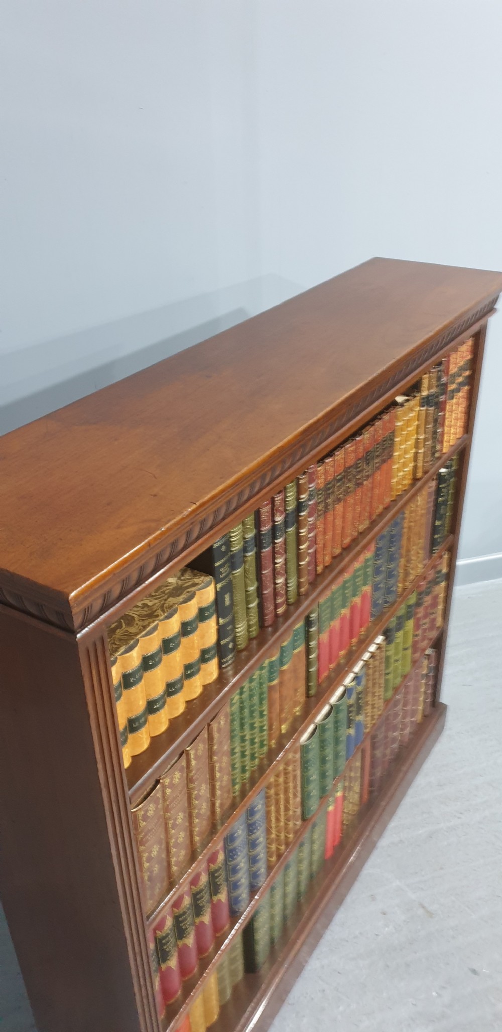 Solid Mahogany Open Adjustable Bookcase View X