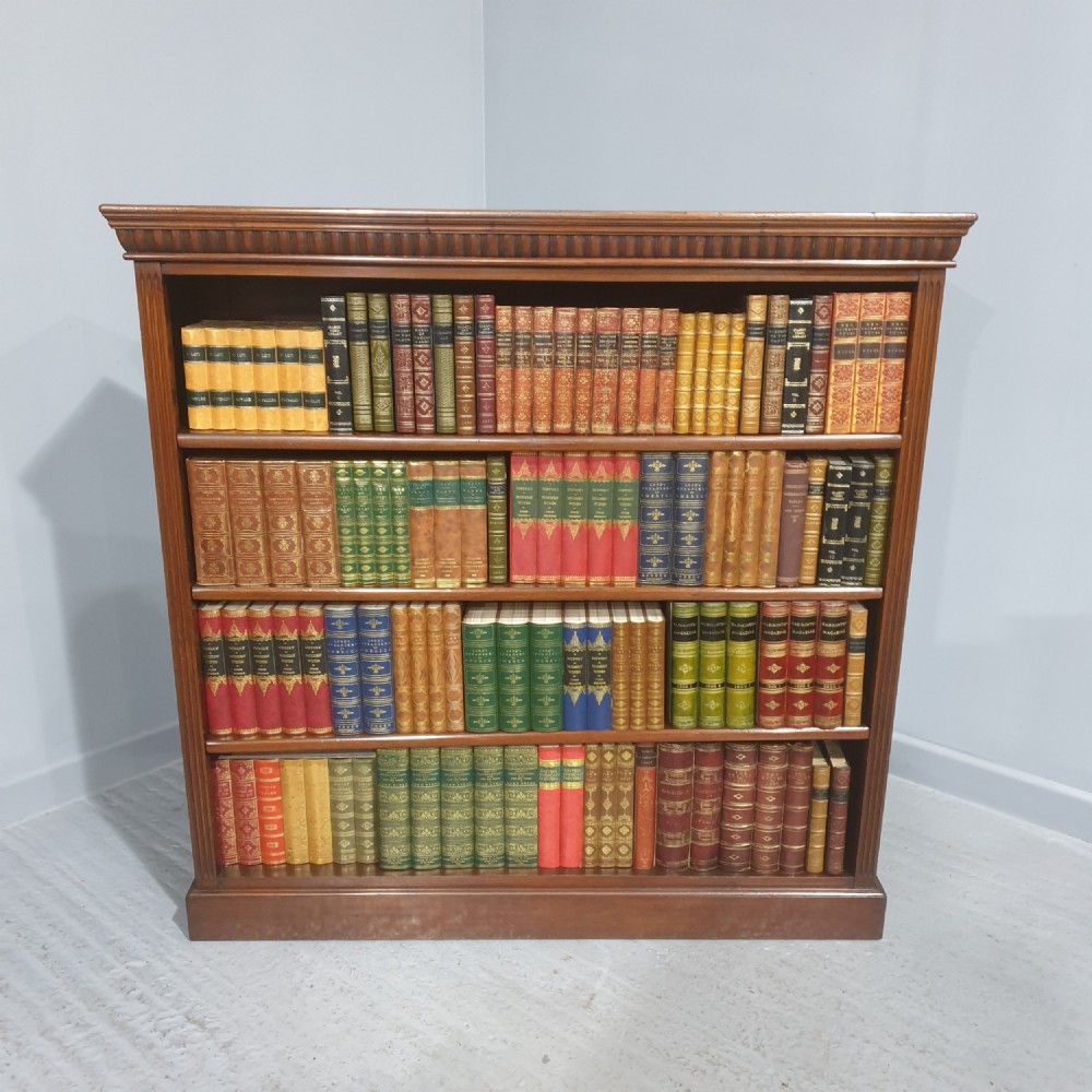 Solid Mahogany Open Adjustable Bookcase