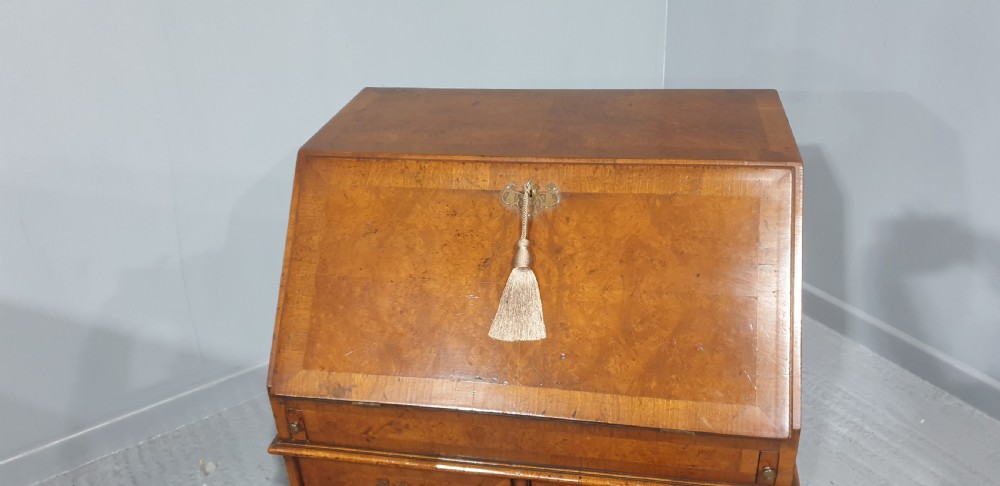 Super Burr Walnut Queen Anne Bureau View V