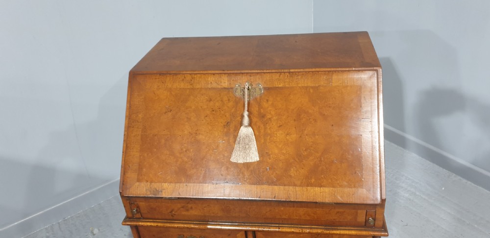 Super Burr Walnut Queen Anne Bureau View VI