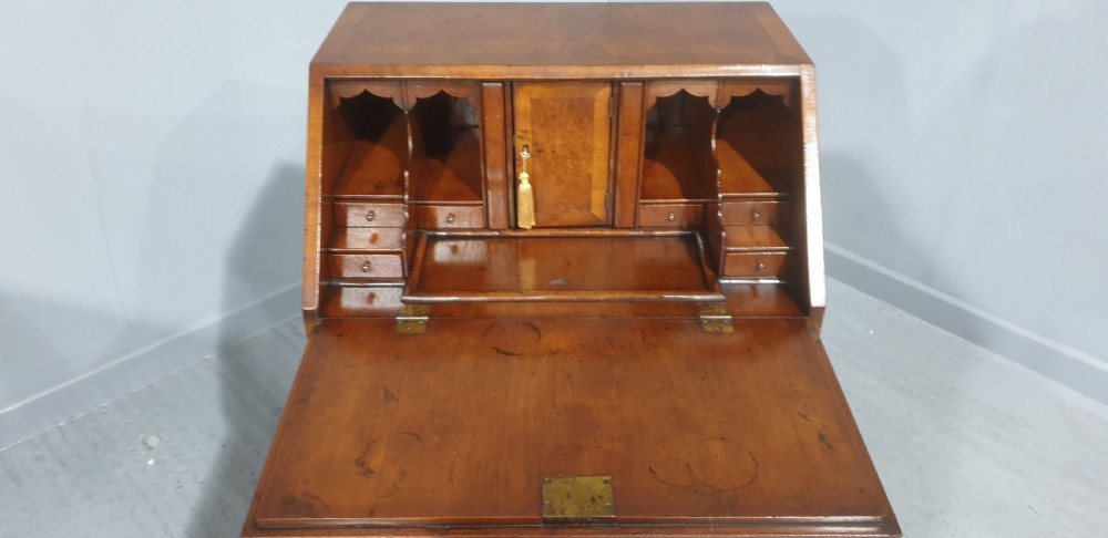Super Burr Walnut Queen Anne Bureau View XII