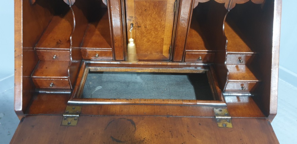 Super Burr Walnut Queen Anne Bureau View XVI