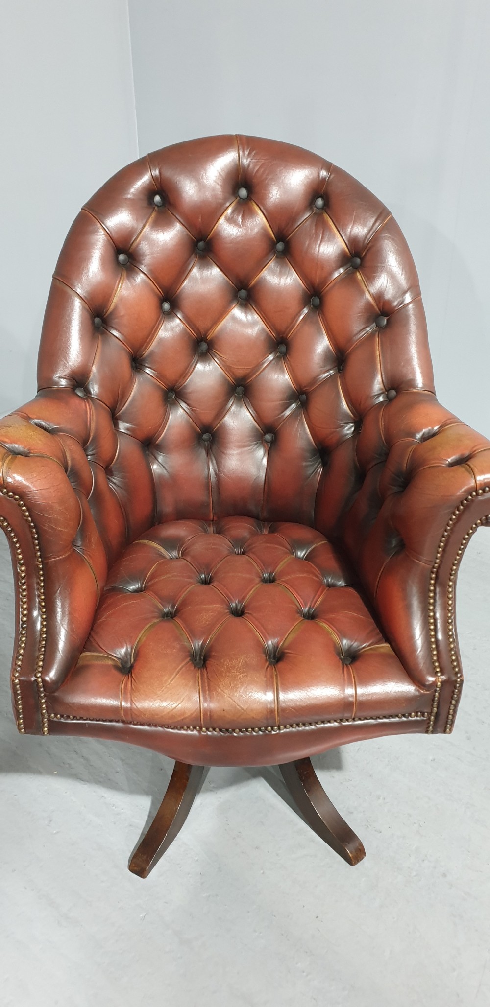 Outstanding Red Leather Office Desk Chair View III