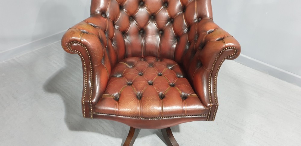 Outstanding Red Leather Office Desk Chair View IV