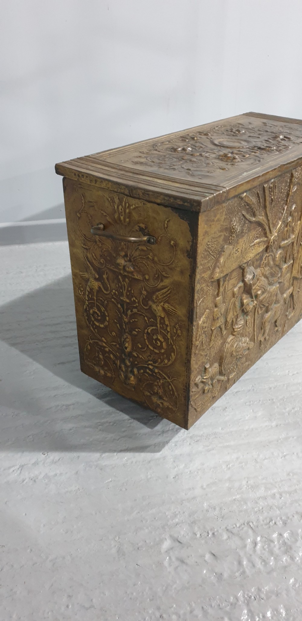 Large Brass Log Bin View IV