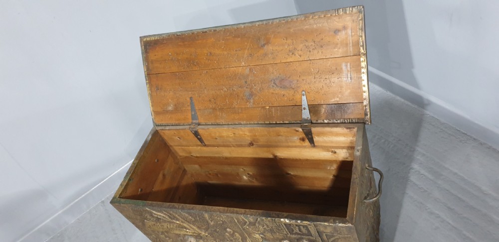 Large Brass Log Bin View V