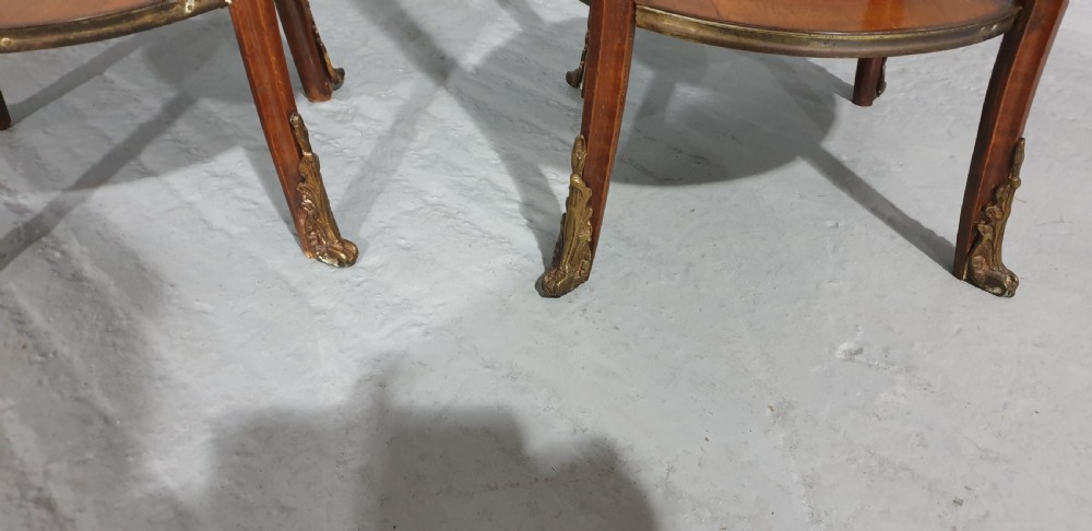 Super Pair French Round Parquetry Lamp Table View VI