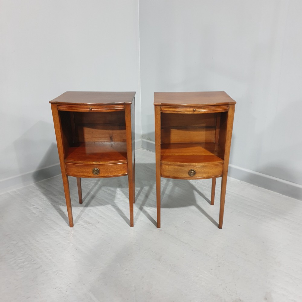 Pair Mahogany Bedside Lamp Cabinets