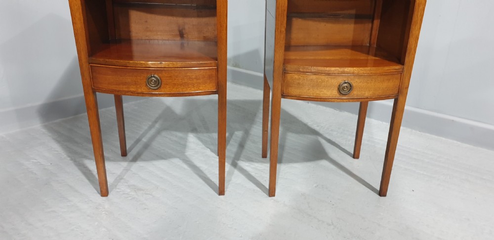 Pair Mahogany Bedside Lamp Cabinets View II