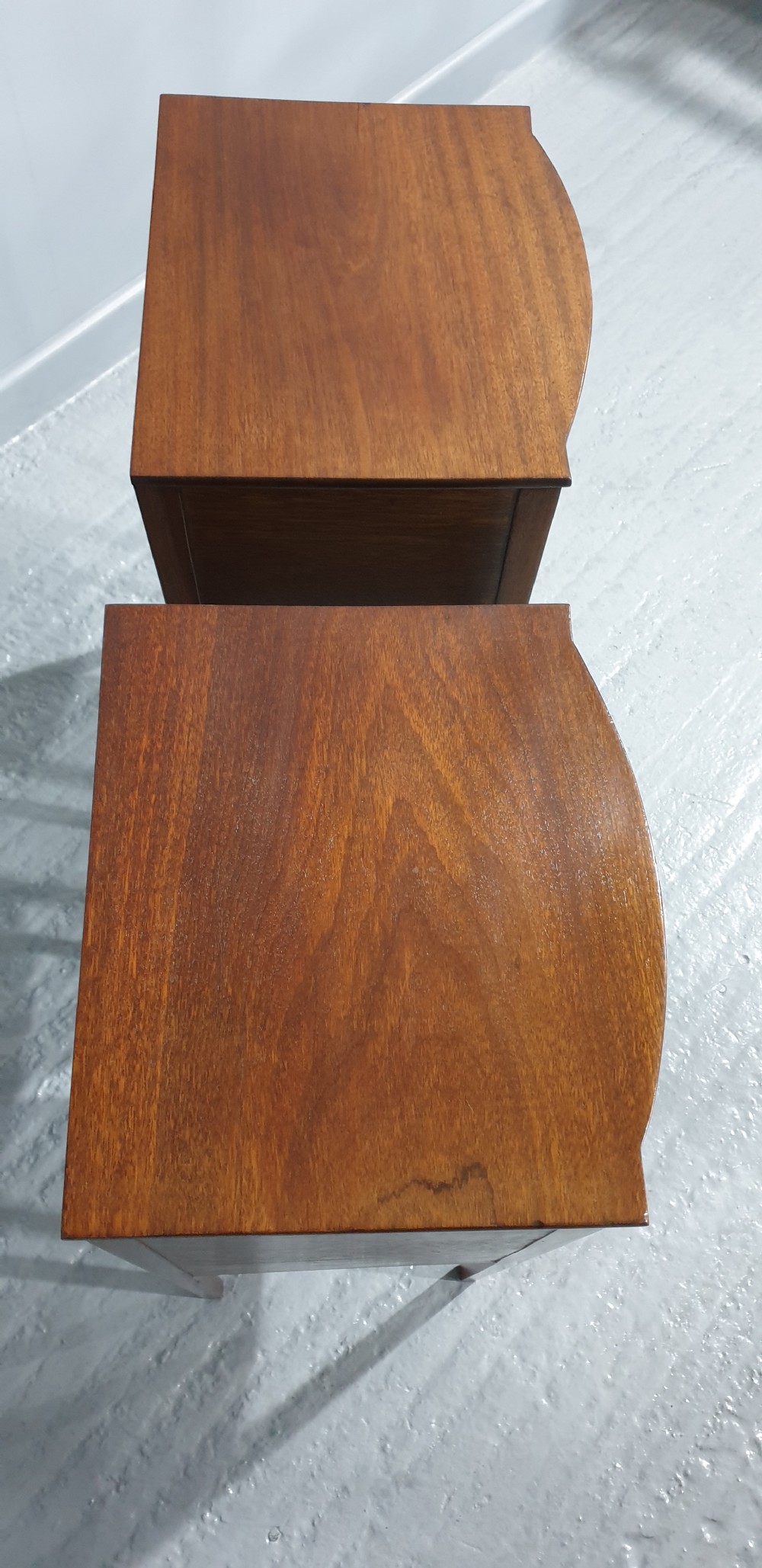 Pair Mahogany Bedside Lamp Cabinets View IV