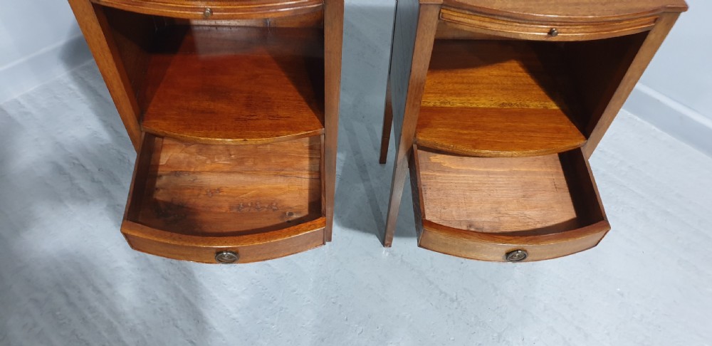 Pair Mahogany Bedside Lamp Cabinets View VII