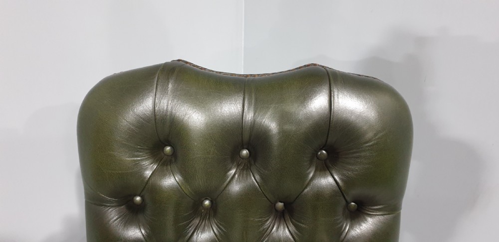 Super Green Leather Desk Chair View VI