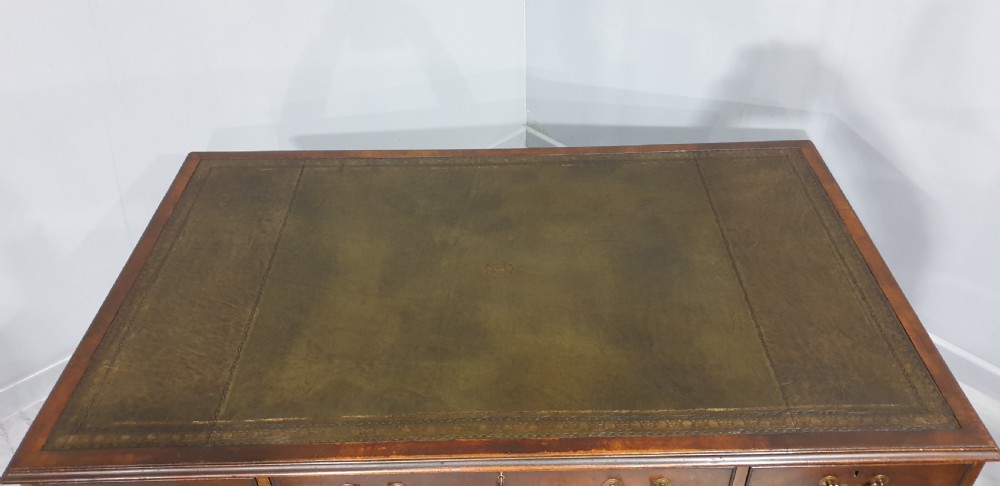 Very Nice Mahogany Pedestal Desk View V