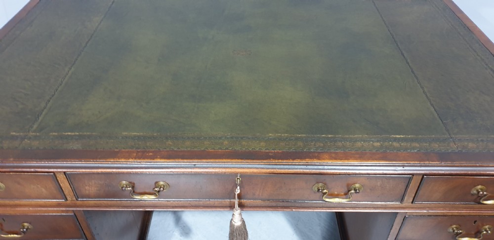 Very Nice Mahogany Pedestal Desk View VI