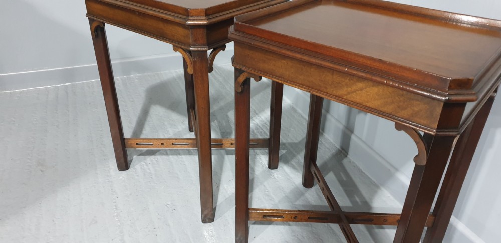 Pair Mahogany Lamp Tables View VII