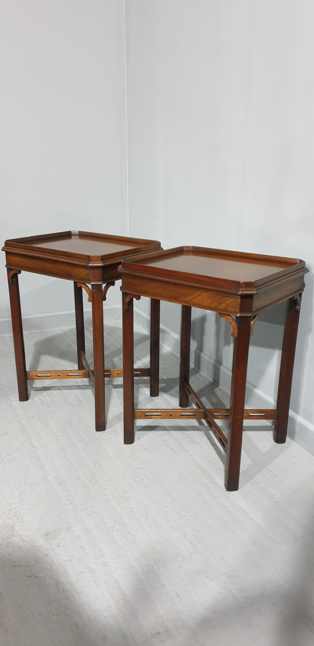 Pair Mahogany Lamp Tables View VIII