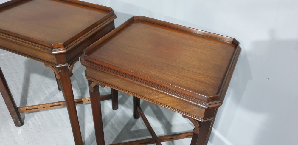 Pair Mahogany Lamp Tables View IX