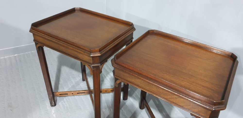 Pair Mahogany Lamp Tables View X