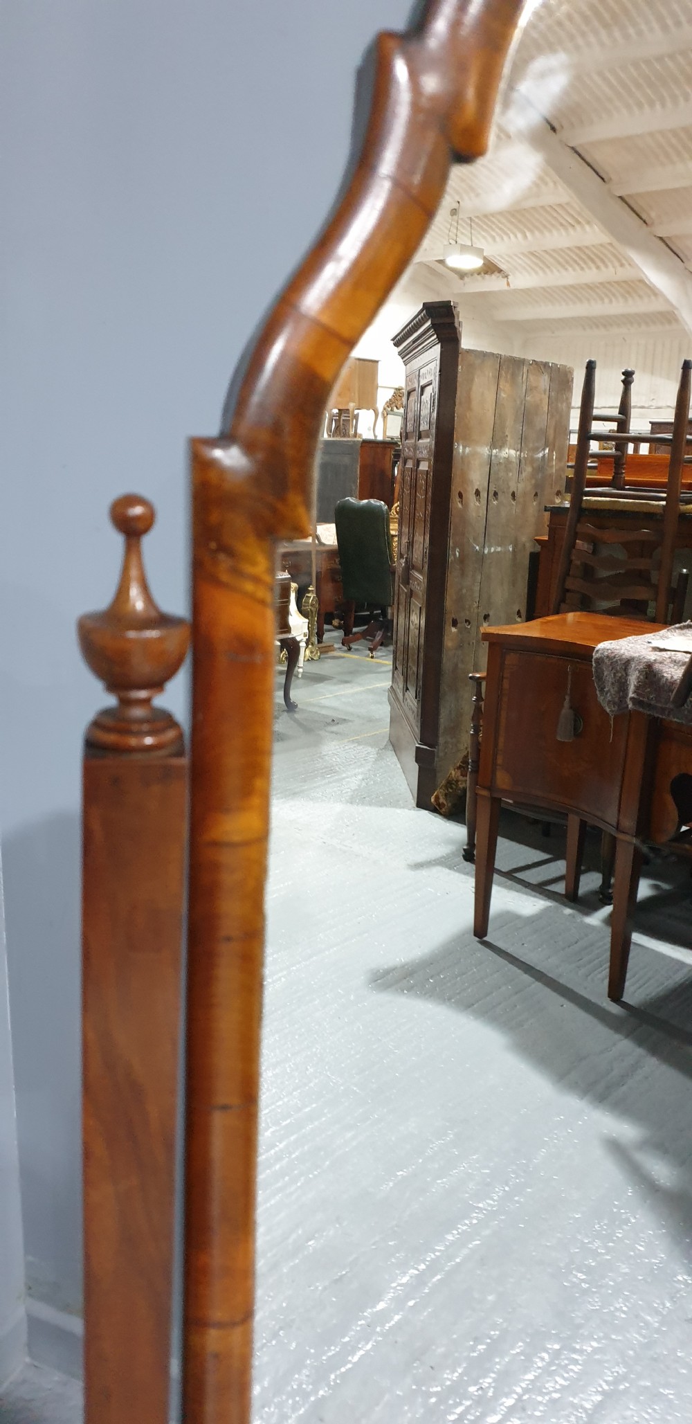 Fine Walnut Cheval Mirror View V